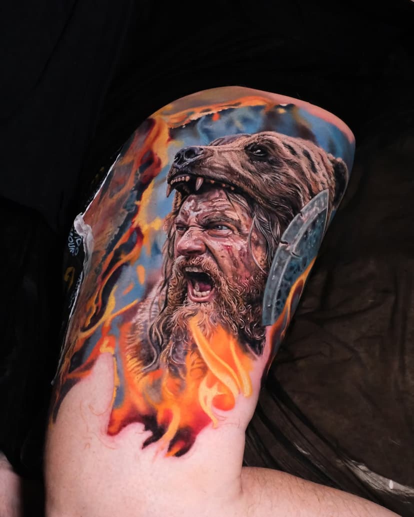 Wikinger-Berserker — Tattoo Idee für Männer von Alex666 bei Electric07